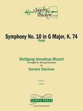 Symphony No. 10 in G Major Orchestra sheet music cover